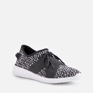 Reese Fashion Sneakers Knit Mesh Black White *NEW*